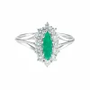 Bague Marquise Emeraude Diamants