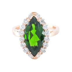 Bague Marquise Grenat Tsavorite Diamants