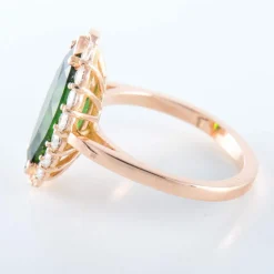 Bague Marquise Grenat Tsavorite Diamants