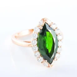 Bague Marquise Grenat Tsavorite Diamants