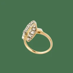BAGUE MARQUISE OR & DIAMANTS.