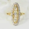 Bague marquise or bicolore et diamants