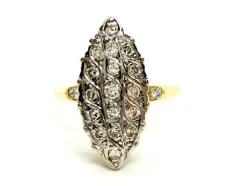 Bague Marquise Or blanc Diamant