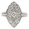 Bague Marquise Or blanc Diamant