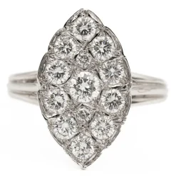 Bague Marquise Or blanc Diamant