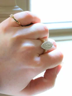 Bague Marquise Or blanc Diamant