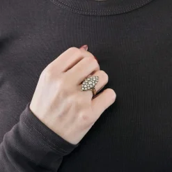 Bague Marquise Or Blanc Diamants