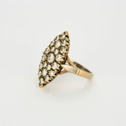 Bague Marquise Or Blanc Diamants