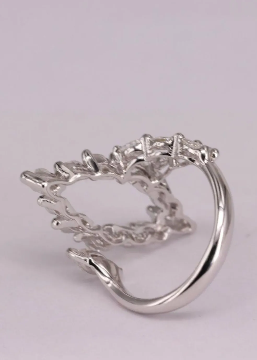 Bague marquise Or blanc Diamant