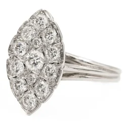 Bague Marquise Or blanc Diamant