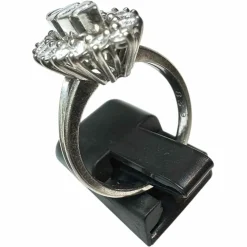 Bague Marquise or blanc diamants