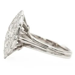 Bague Marquise Or blanc Diamant