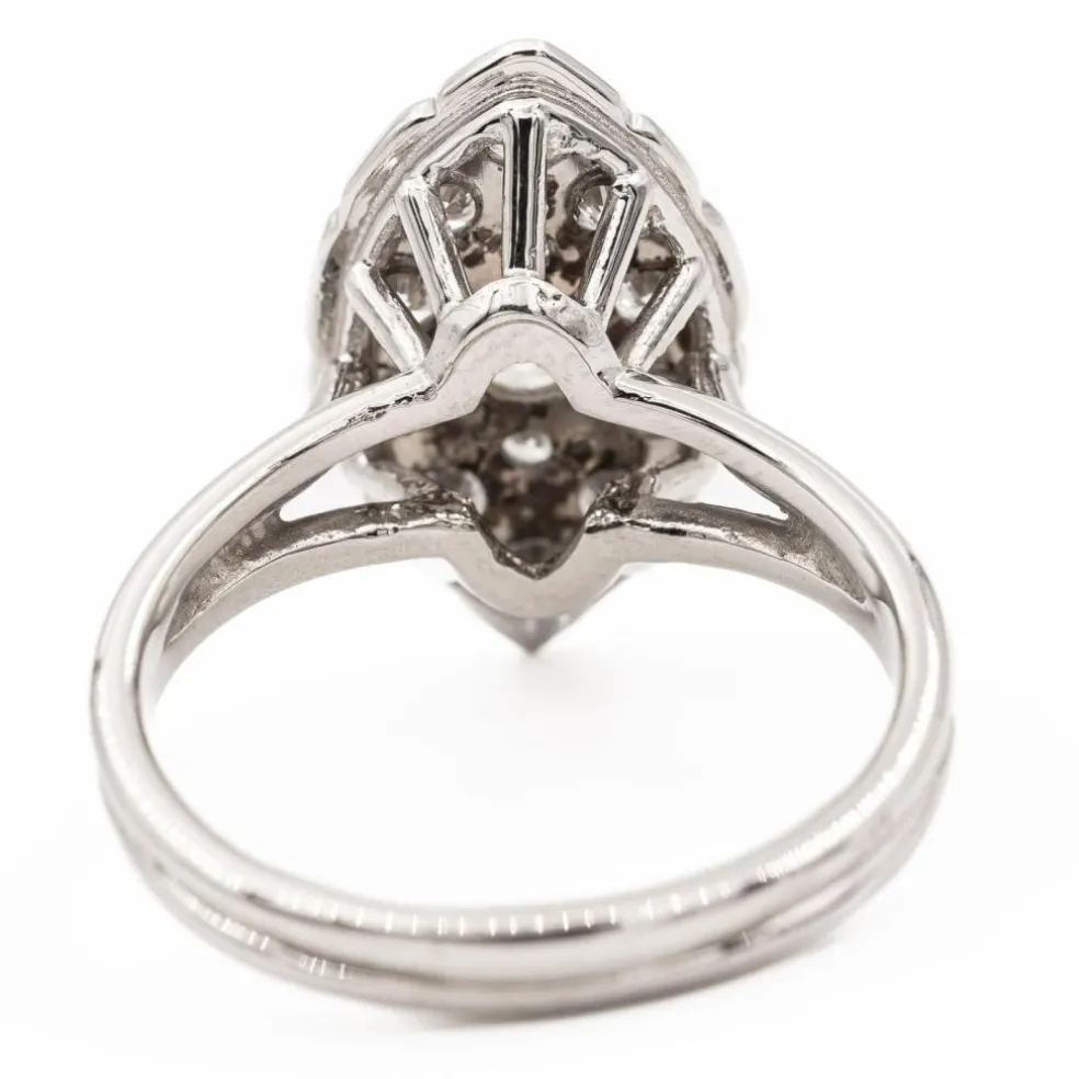 Bague Marquise Or blanc Diamant
