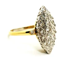Bague Marquise Or blanc Diamant