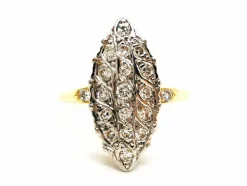 Bague Marquise Or blanc Diamant