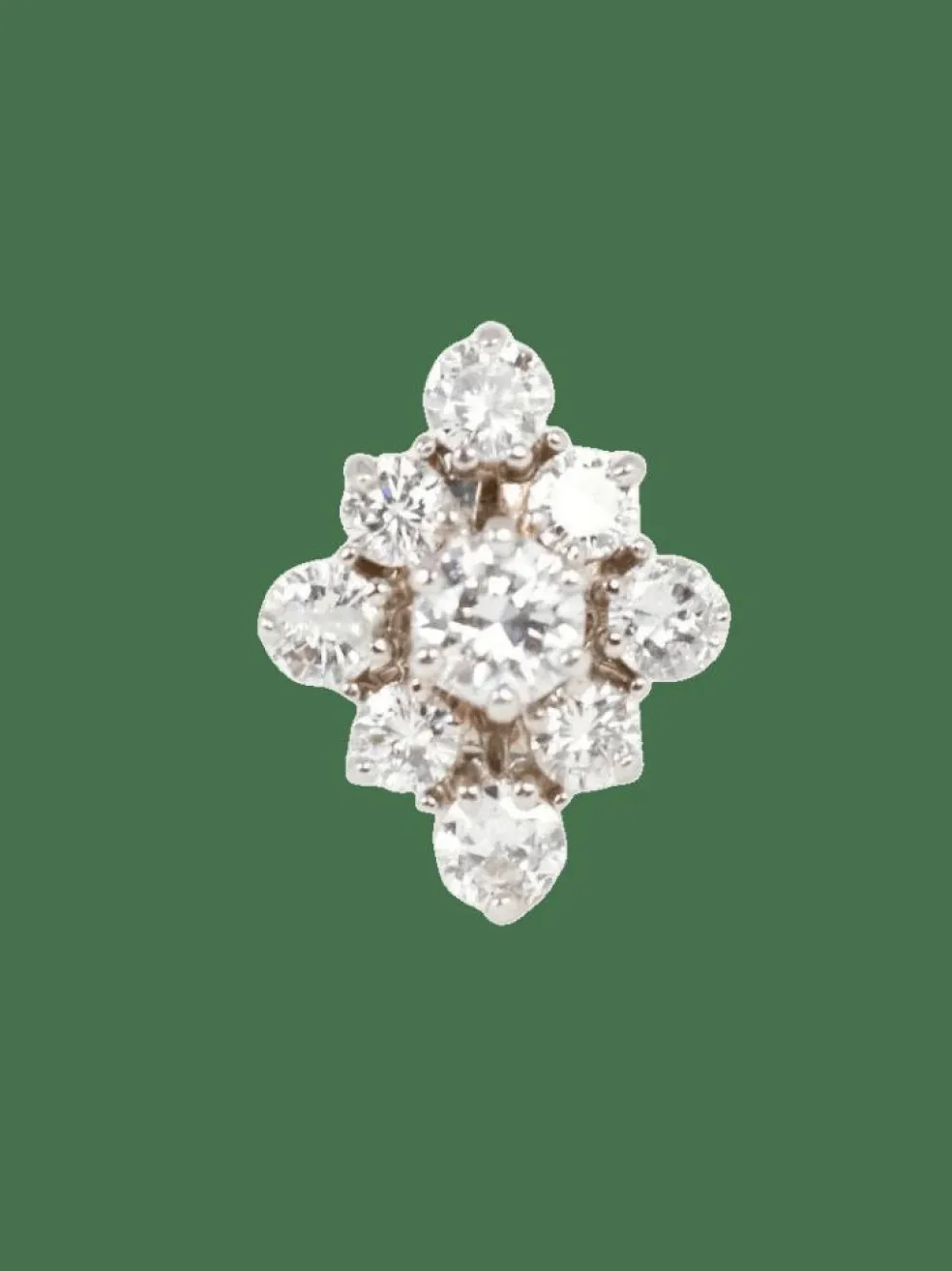 Bague marquise or diamants