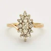 Bague Marquise or et diamants