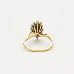 Bague Marquise or et diamants
