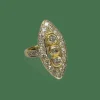 Bague marquise or jaune diamants
