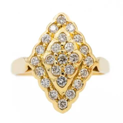 Bague Marquise Or jaune Diamant