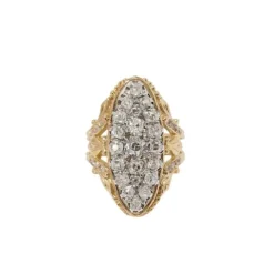 Bague marquise Or jaune Diamants