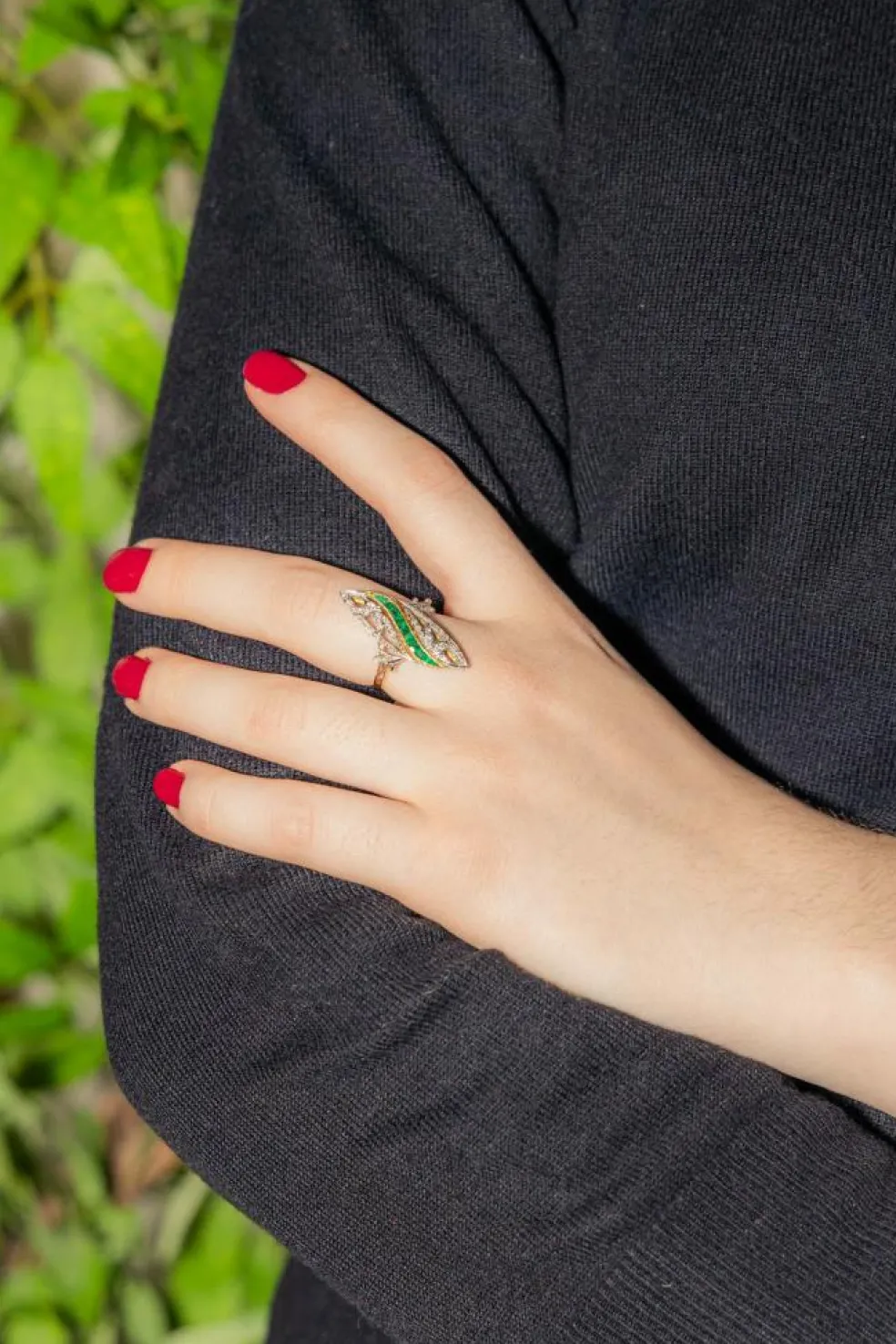Bague Marquise Or jaune Diamant