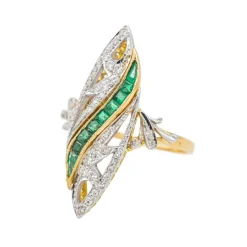 Bague Marquise Or jaune Diamant