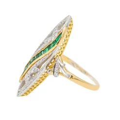 Bague Marquise Or jaune Diamant