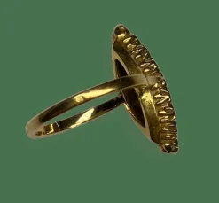 Bague marquise or jaune diamants
