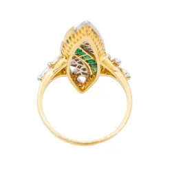Bague Marquise Or jaune Diamant