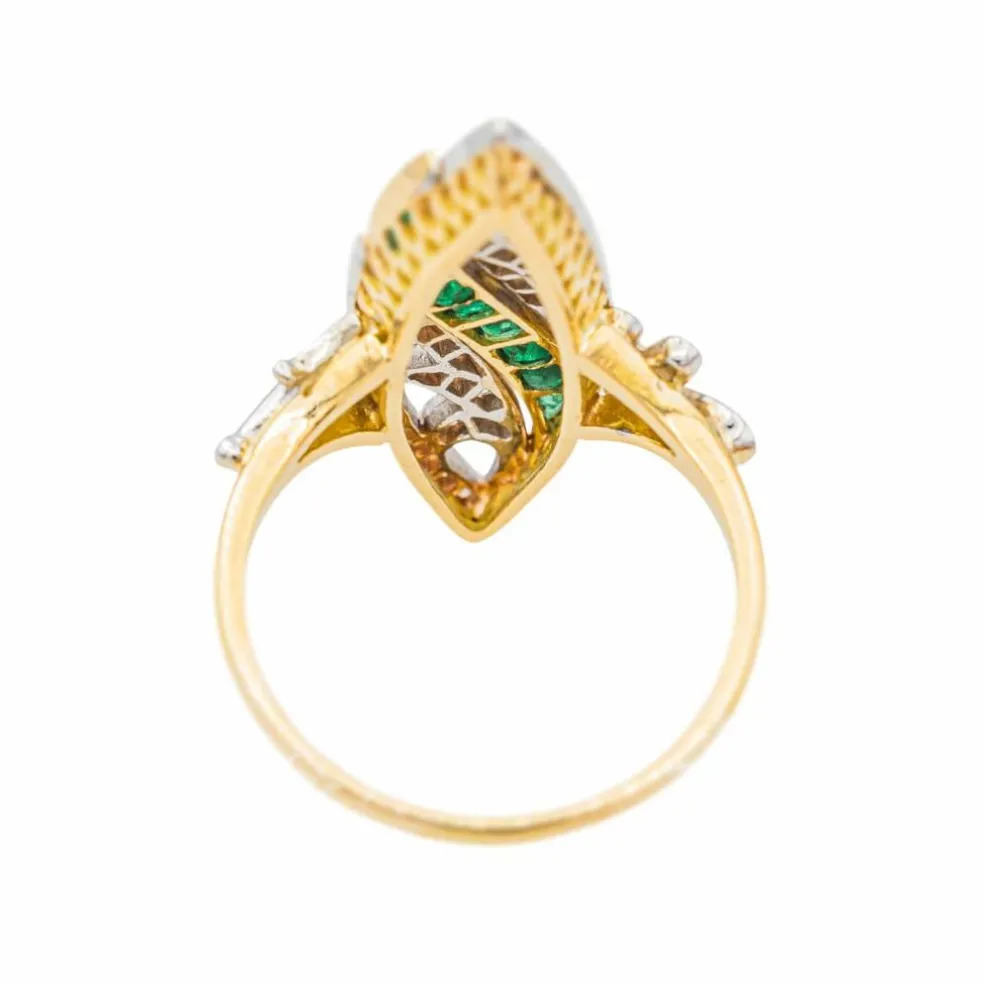 Bague Marquise Or jaune Diamant