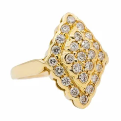 Bague Marquise Or jaune Diamant