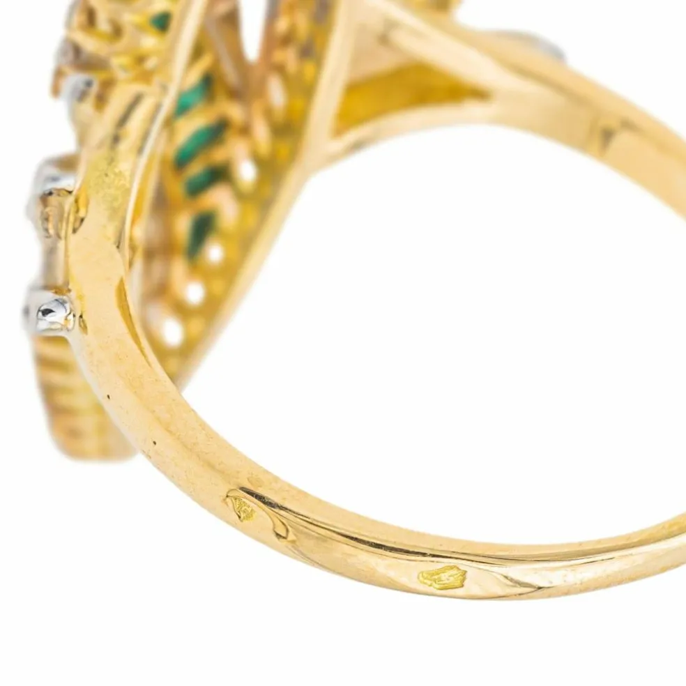 Bague Marquise Or jaune Diamant