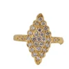 Bague marquise or jaune et diamants