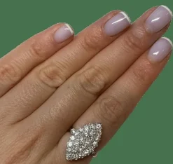 Bague marquise or jaune et diamants