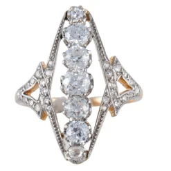 Bague marquise, époque Art Nouveau