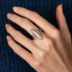 Bague marquise, époque Art Nouveau