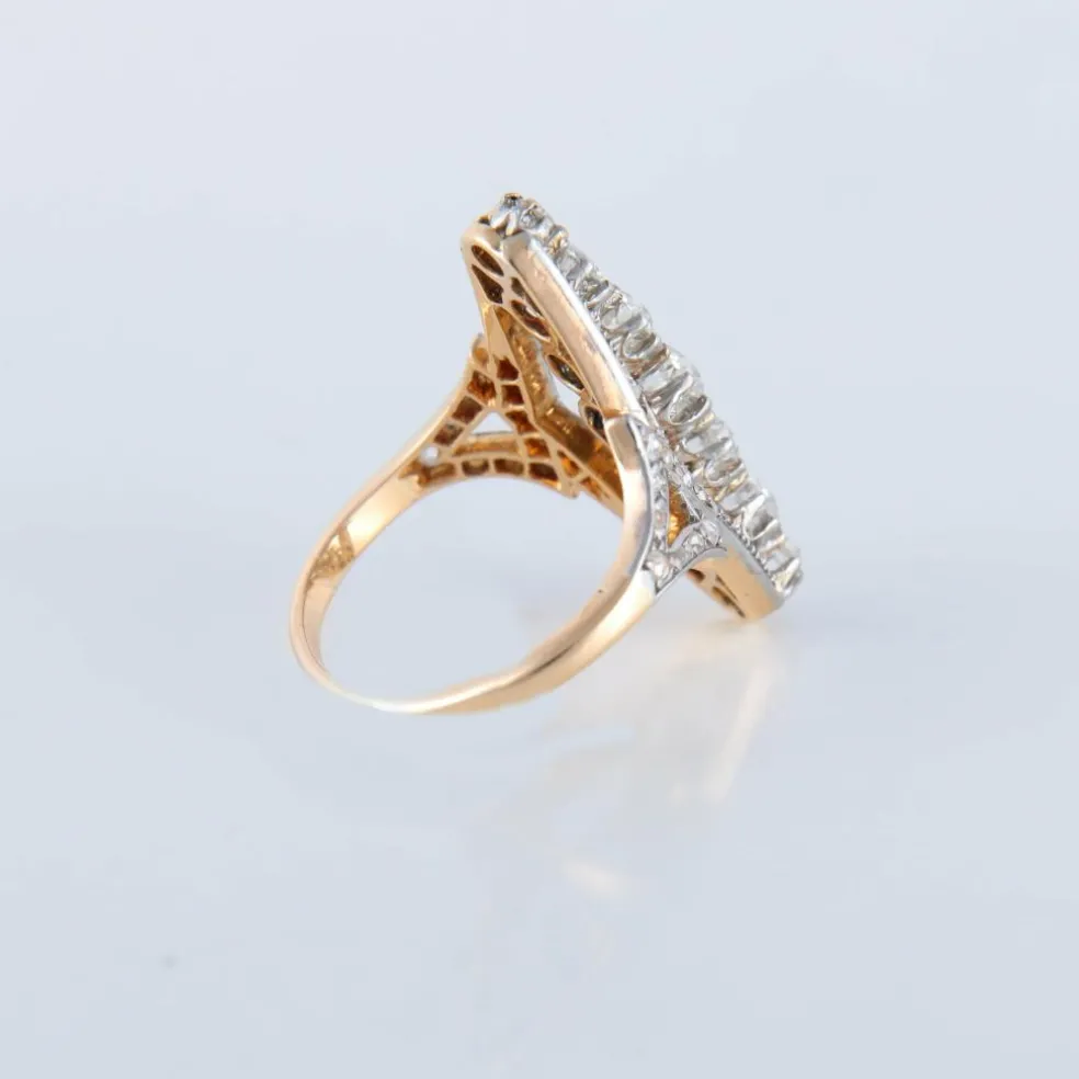 Bague marquise, époque Art Nouveau