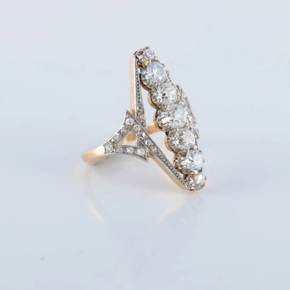 Bague marquise, époque Art Nouveau
