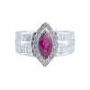 Bague Marquise Rubis Diamants