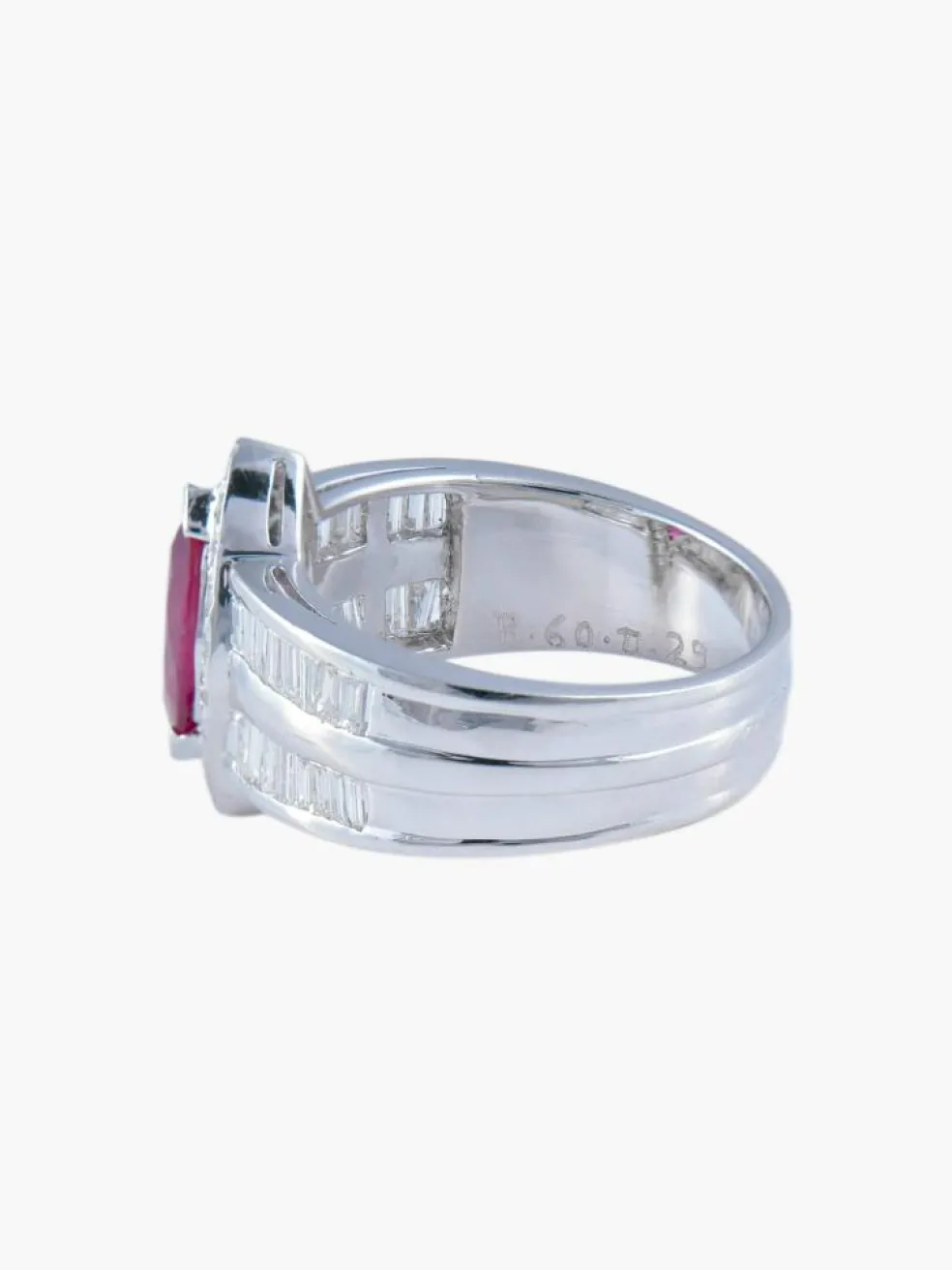 Bague Marquise Rubis Diamants