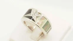 Bague Mauboussin Etoile beauté en or blanc, nacres et diamants