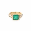 Bague émeraude 2.73 Carats diamants or jaune (Certificat)