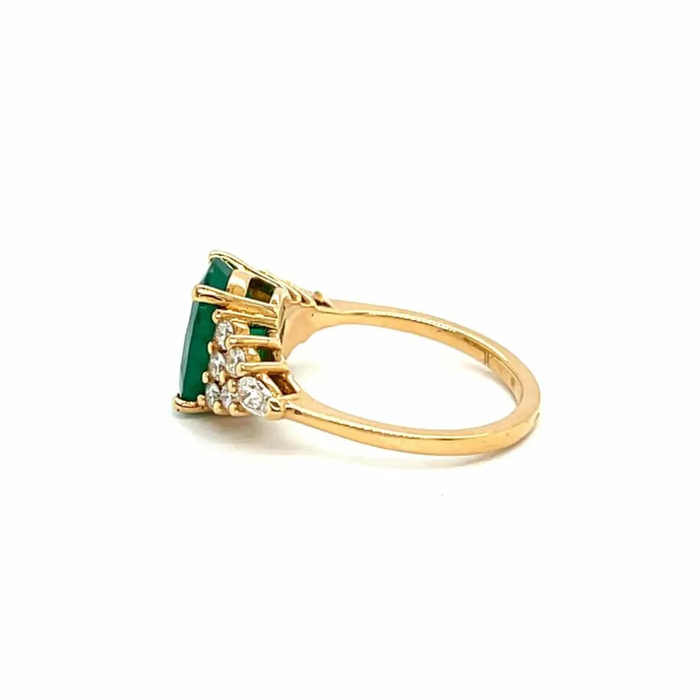 Bague Émeraude 2,73 Carats et Diamants