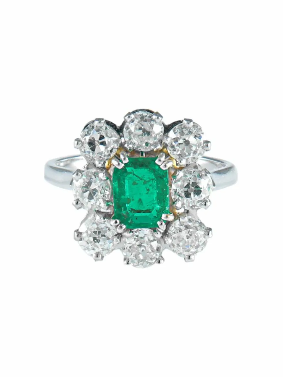 Bague Émeraude & Diamants