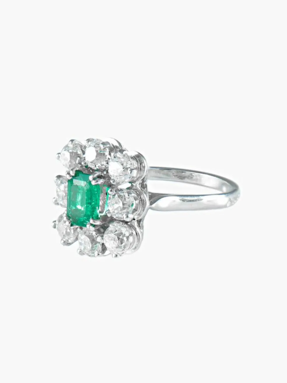 Bague Émeraude & Diamants