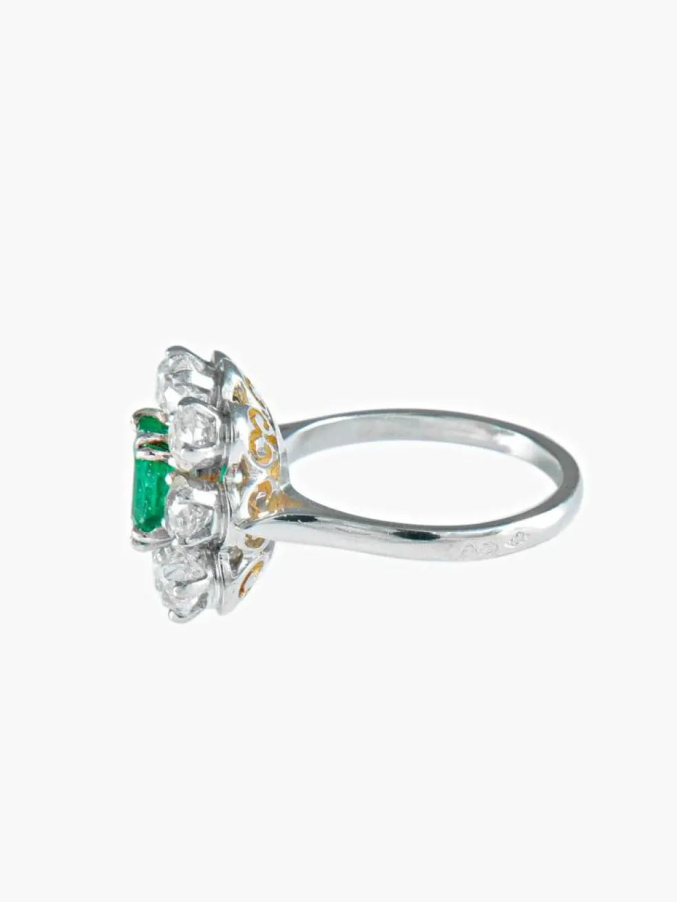 Bague Émeraude & Diamants