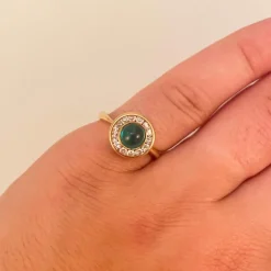 Bague Émeraude Cabochon