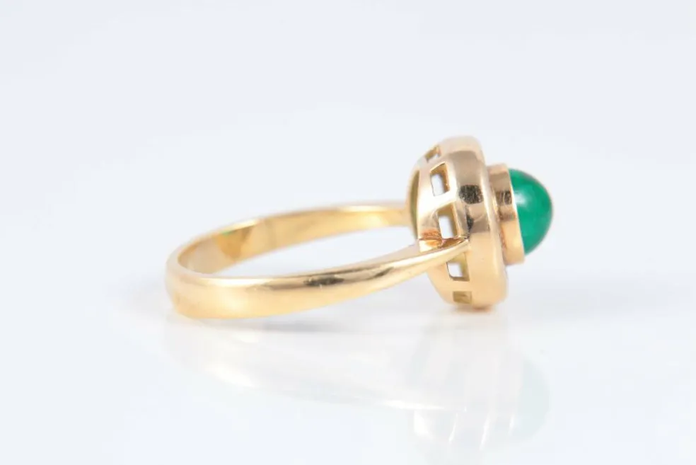 Bague Émeraude Cabochon