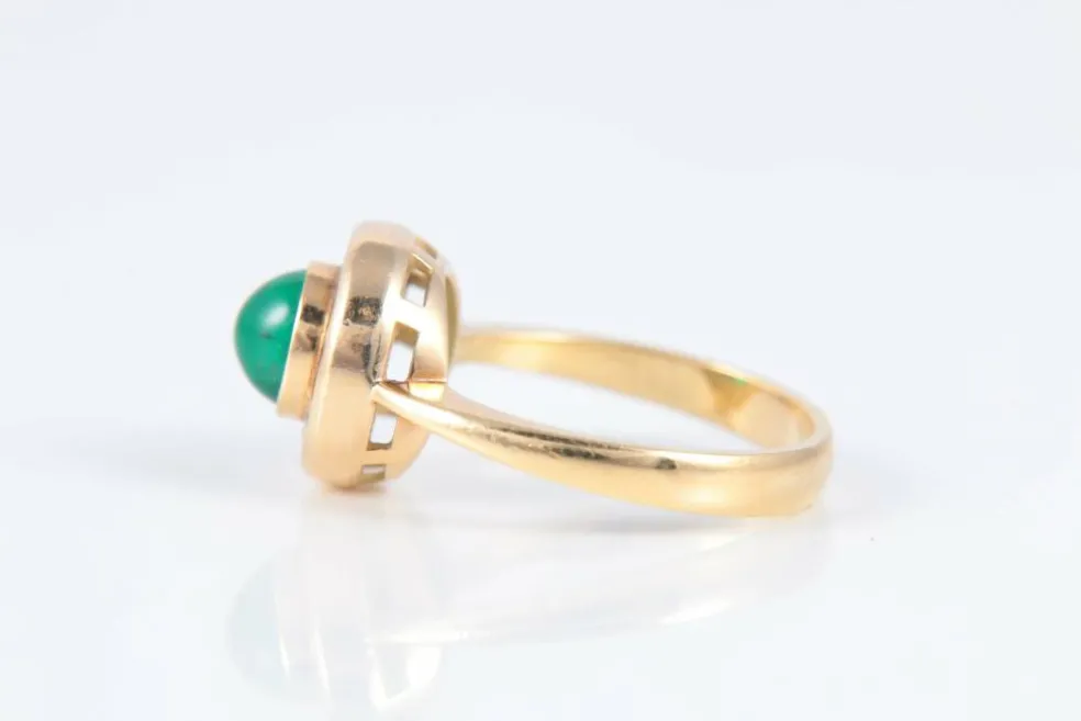 Bague Émeraude Cabochon